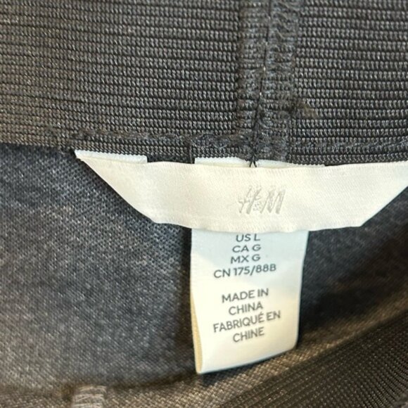 H&M Tapered Fit High Rise Trousers Pants Grey - Picture 8 of 10